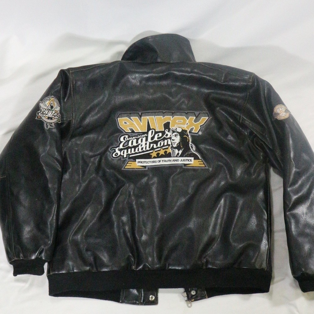 VTG AVIREX American Eagle Squadron  Bomber Jacket Sz XL Men - Picture 2 of 7